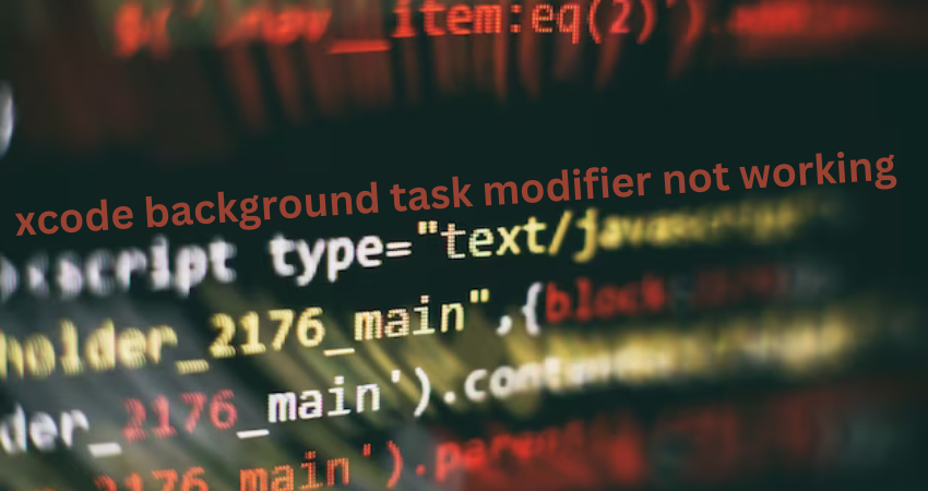 xcode background task modifier not working