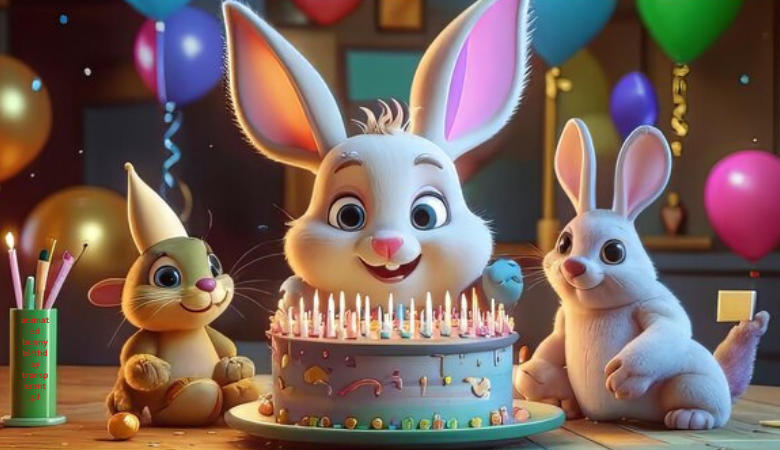 animated bunny birthday transparent gif