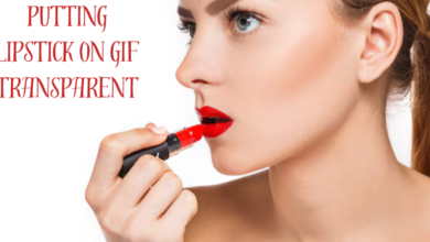 putting lipstick on gif transparent