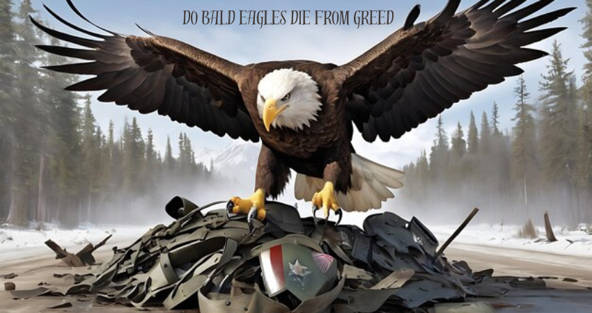 do bald eagles die from greed
